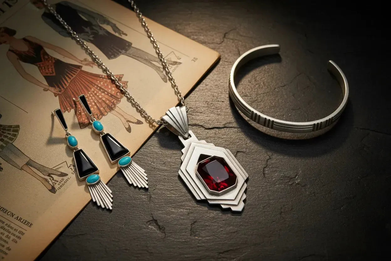 Art Déco Français : Élégance Années 20 en Argent 925-Vindicta : Bijoux Argent 925 Massif, Luxe et Héritage