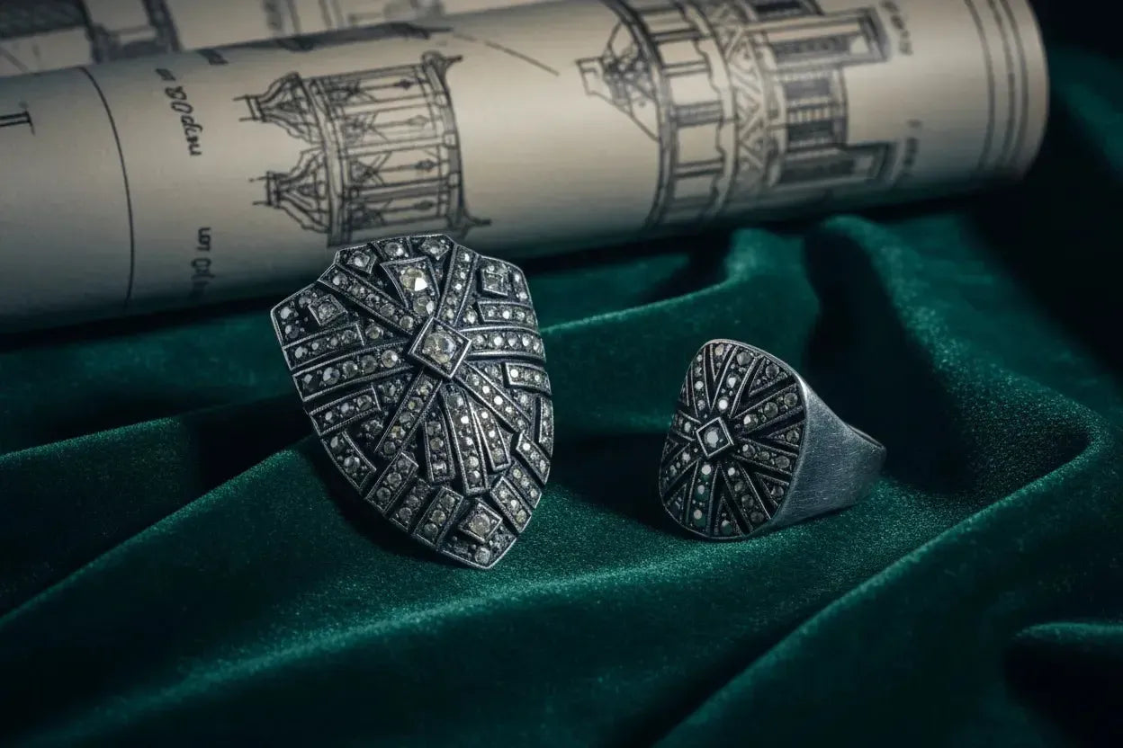 Marcassite et Style Slave : L'Héritage Art Déco d'Europe de l'Est en Argent 925-Vindicta : Bijoux Argent 925 Massif, Luxe et Héritage