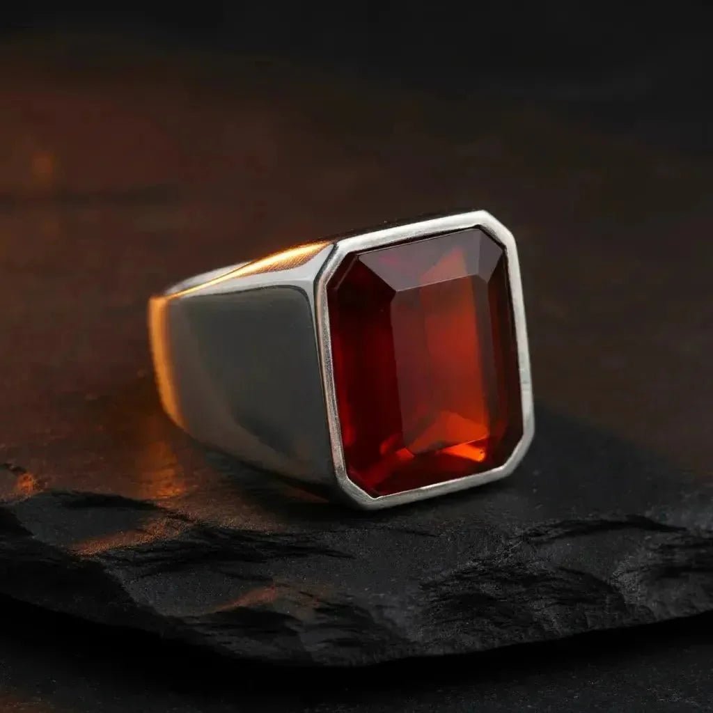 Bague Homme Cornaline Argent 925 : Pierre du Prophète et Force Masculine - Vindicta : Bijoux Argent 925 Massif, Luxe et Héritage