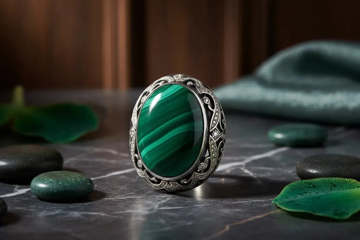 Malachite : Vertus, Symboles et Bijoux en Argent 925-Vindicta : Bijoux Argent 925 Massif, Luxe et Héritage