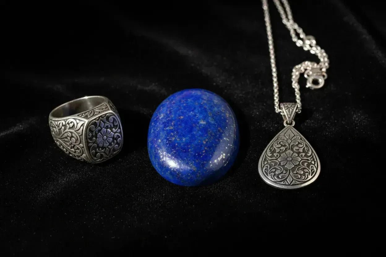 Lapis-Lazuli et Argent 925 : La Pierre Sacrée de l'Orient - Vindicta : Bijoux Argent 925 Massif, Luxe et Héritage
