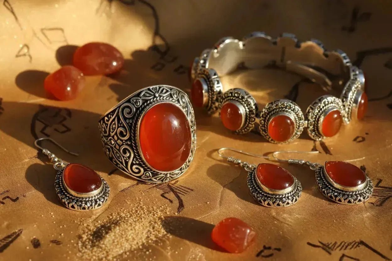 Cornaline : Chaleur du Désert et Vitalité Orientale - Vindicta : Bijoux Argent 925 Massif, Luxe et Héritage