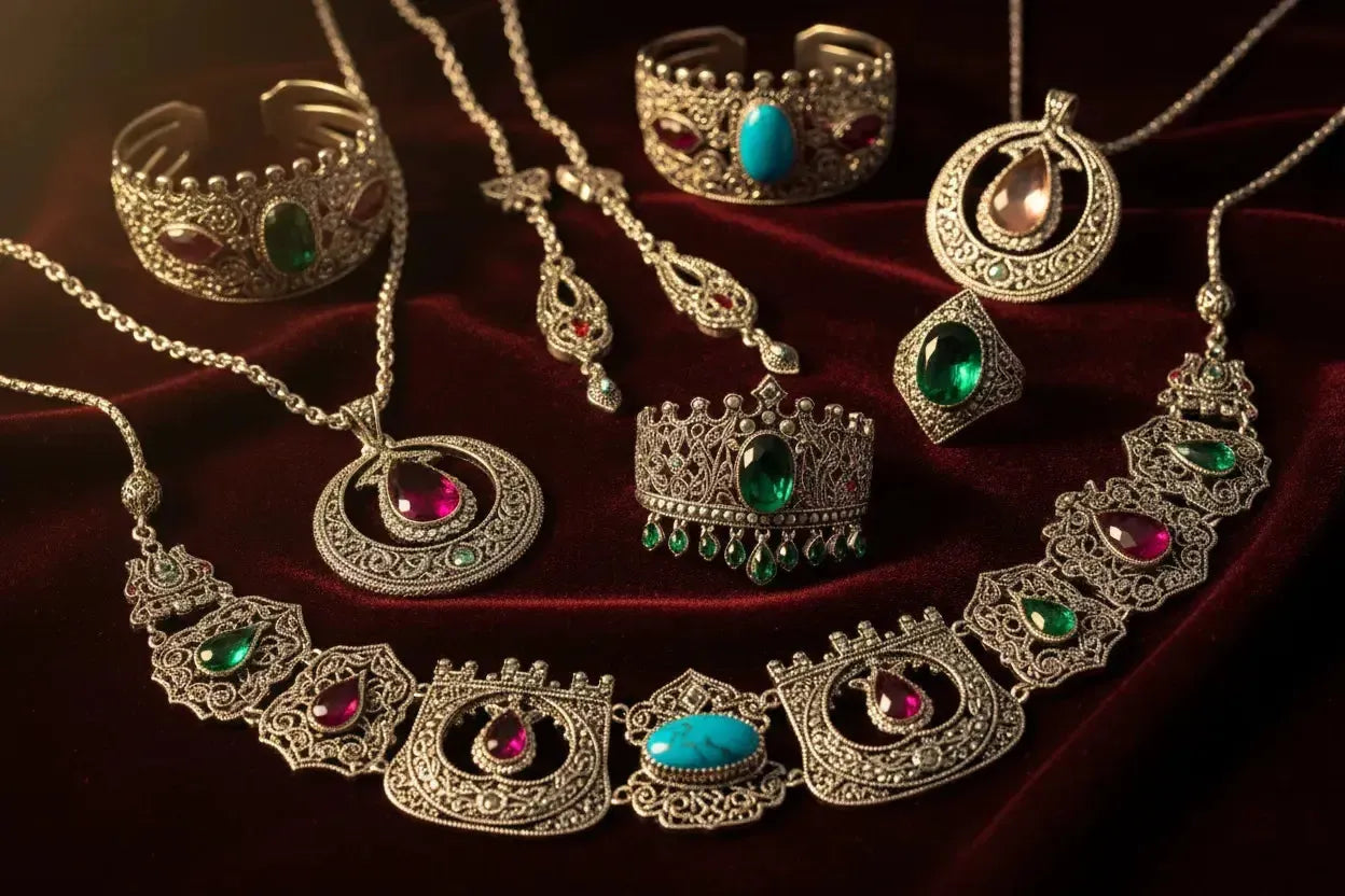Bijoux Ottomans : Héritage des Sultans et Splendeur Impériale-Vindicta : Bijoux Argent 925 Massif, Luxe et Héritage