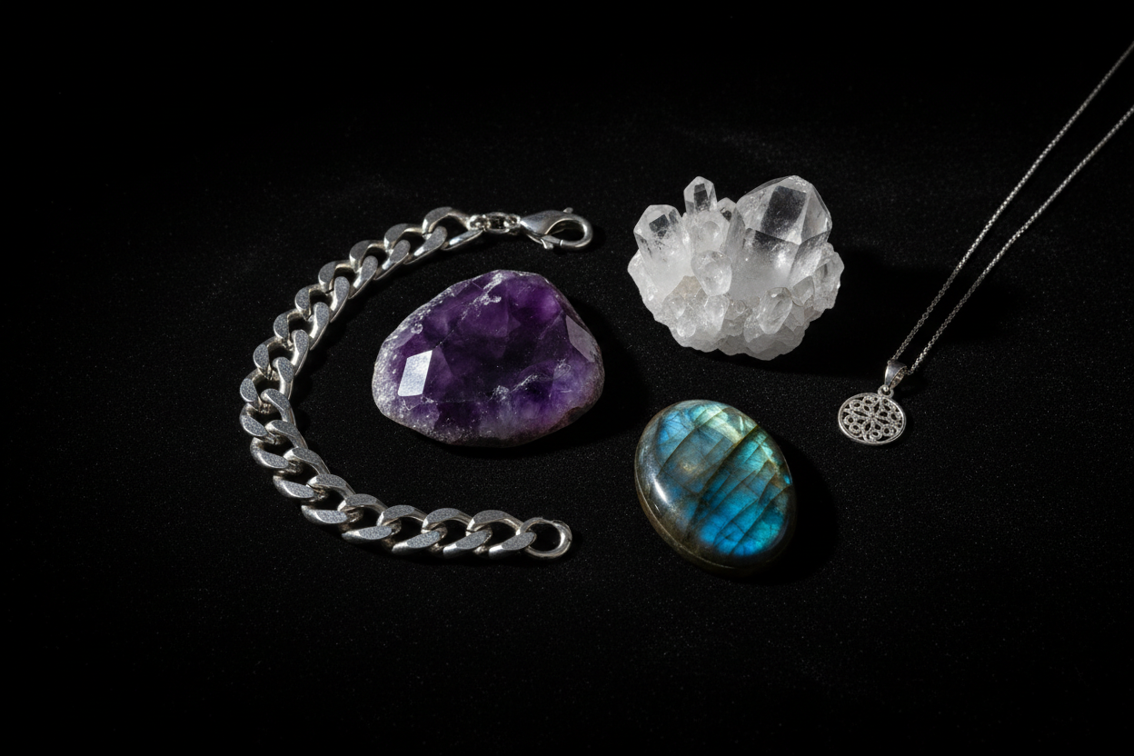 Pierres pour la Confiance en Soi : Œil de Tigre, Citrine et Cornaline en Argent 925