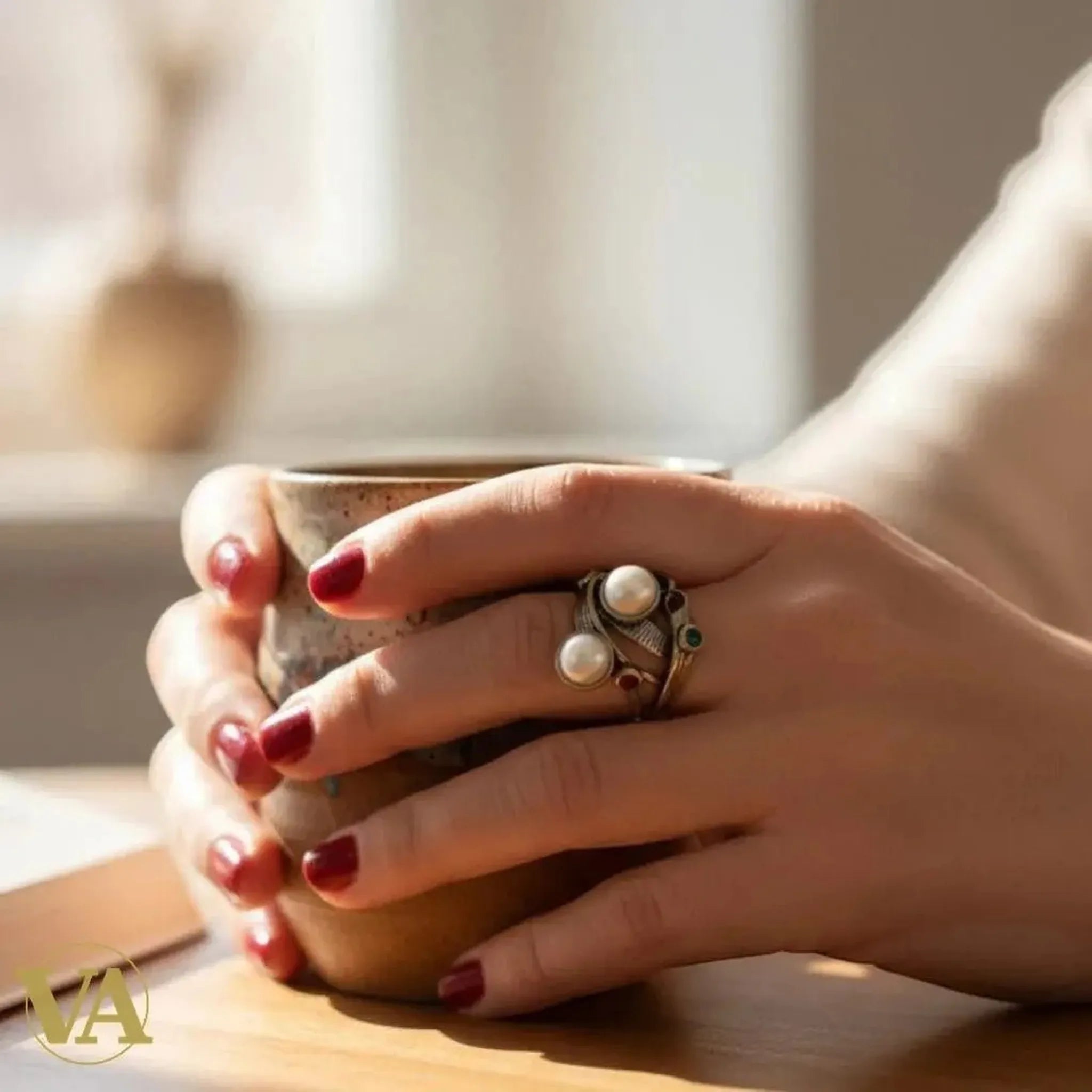 Bague Femme argent 925 perles et pierres colorées - Argent 925 - Vindicta