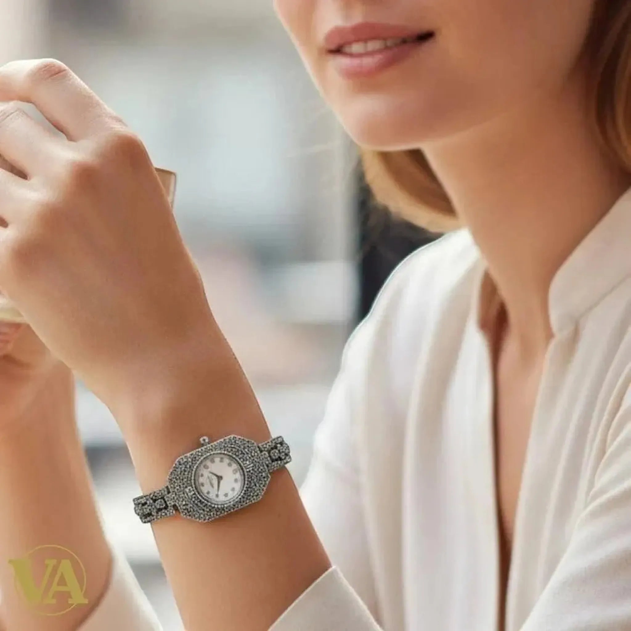 Bracelet-Montre Femme Argent 925 & Marcassite – Élégance intemporelle | Bijoux Vindicta