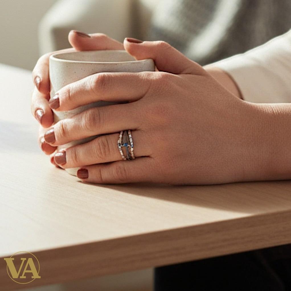 Bague Femme Argent 925 – Multirangs Zircons Colorés