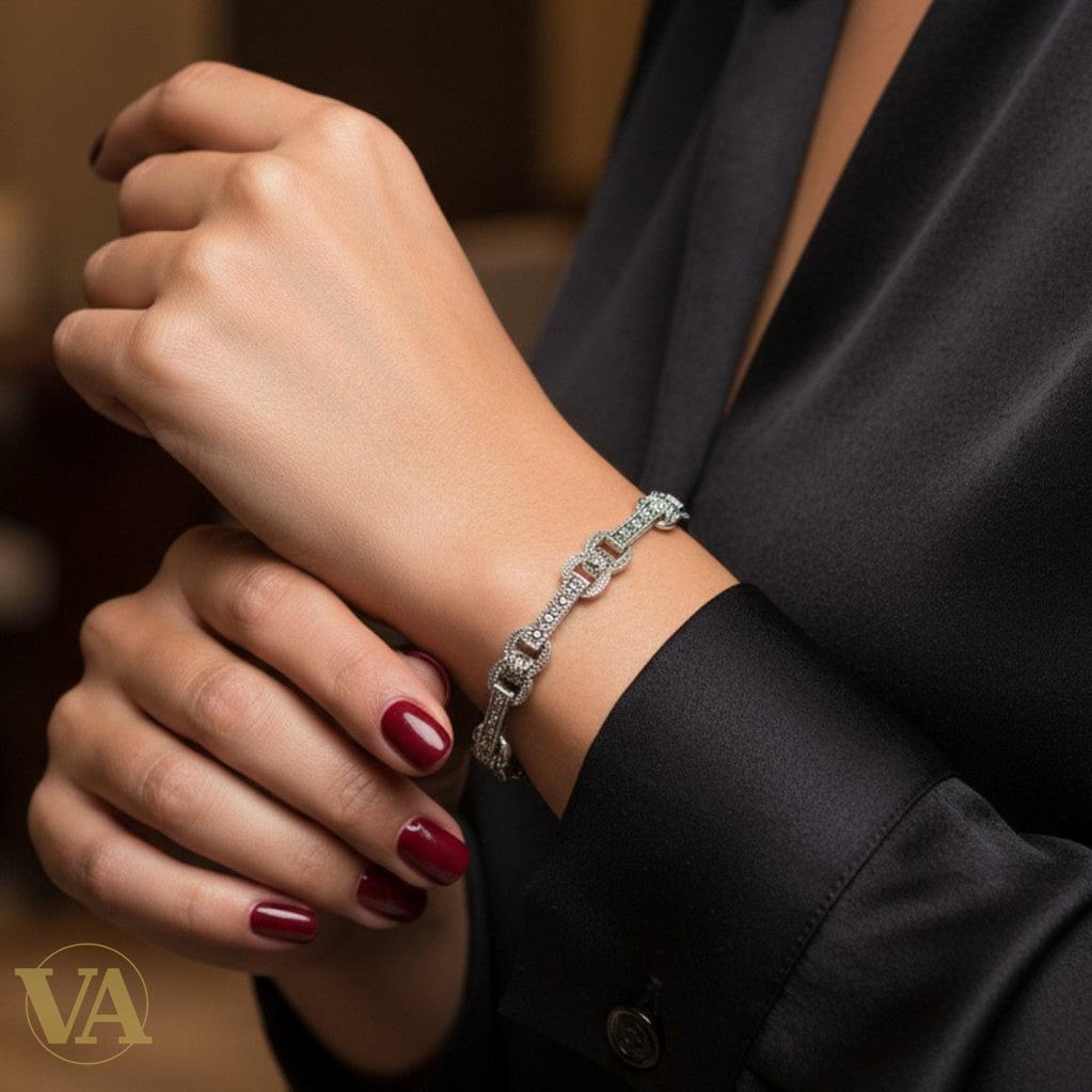 Bracelet en Argent 925 et Marcassite