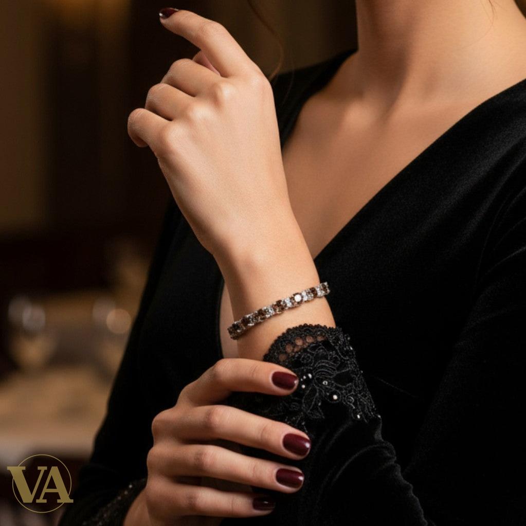Bracelet argent 925 & sultanite – 19 cm