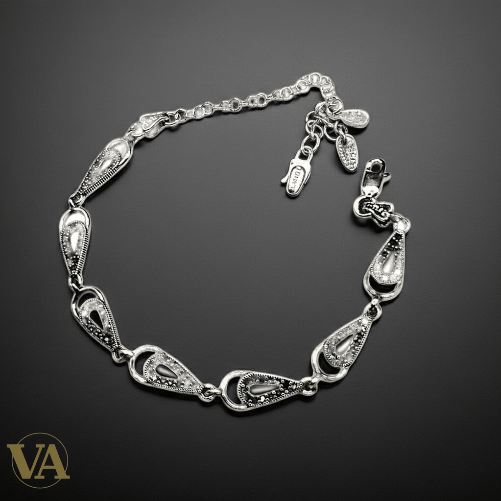 Bracelet Femme argent 925 & marcassite - Argent 925 - Vindicta