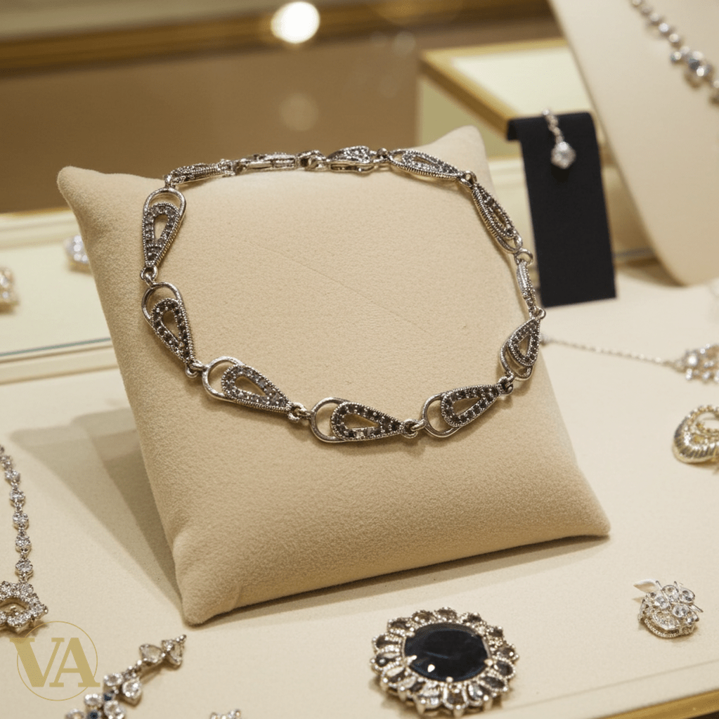 Bracelet Femme argent 925 & marcassite - Argent 925 - Vindicta