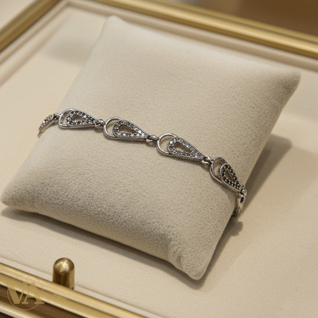 Bracelet Femme argent 925 & marcassite - Argent 925 - Vindicta