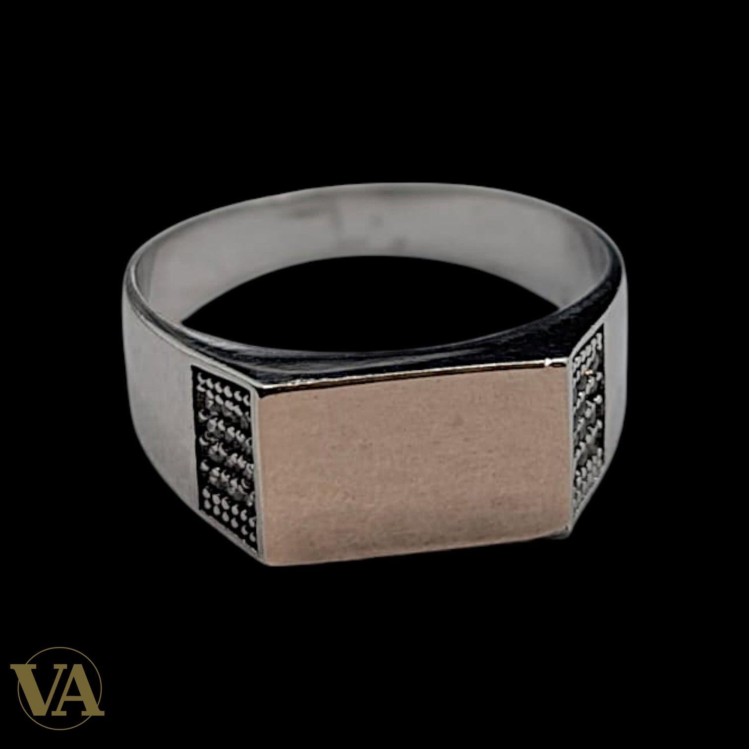Chevalière Homme Argent 925 Plaqué Or Rose | Bijoux Vindicta