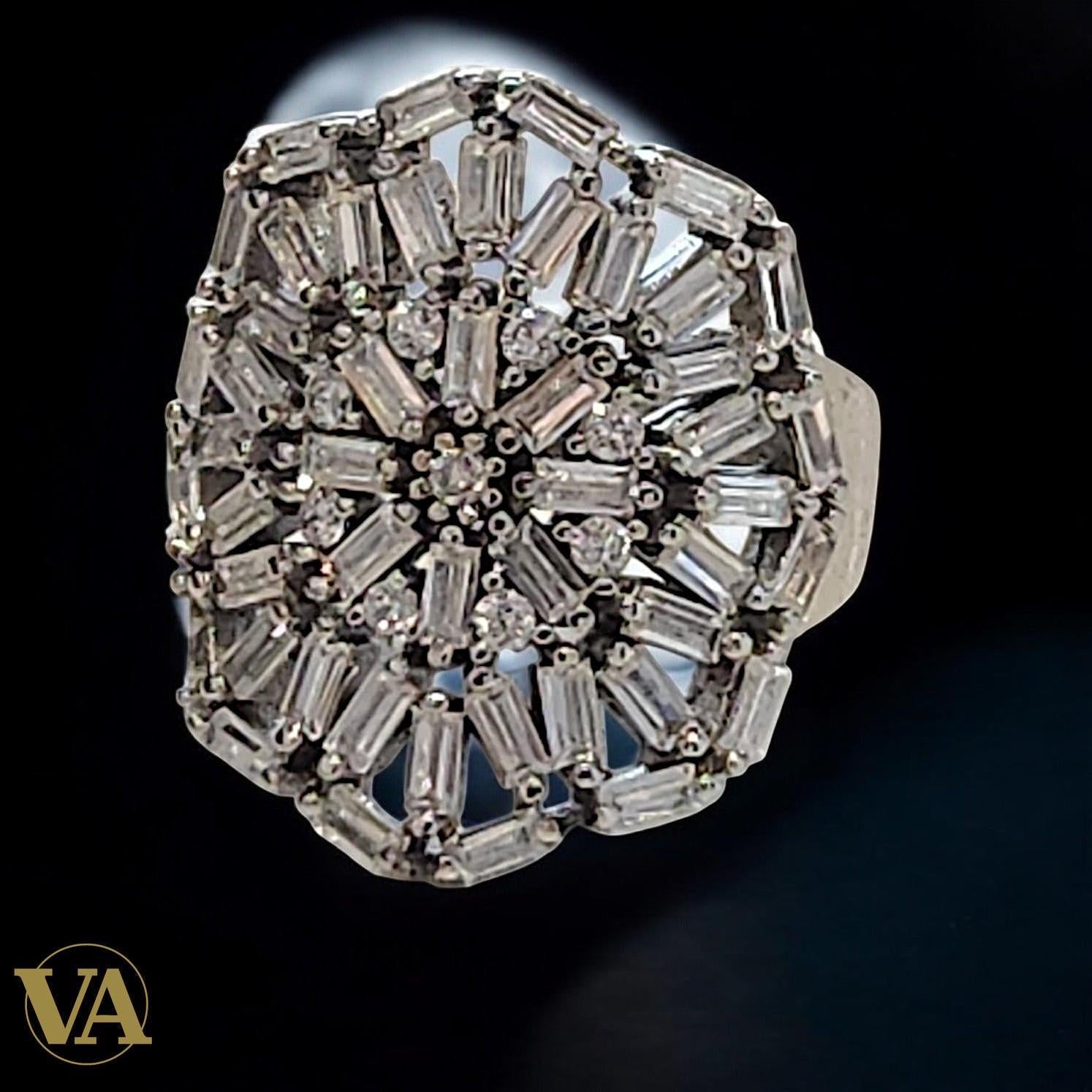 Bague Femme Argent 925 Pavée de Zirconiums – Design Joaillerie Étincelant