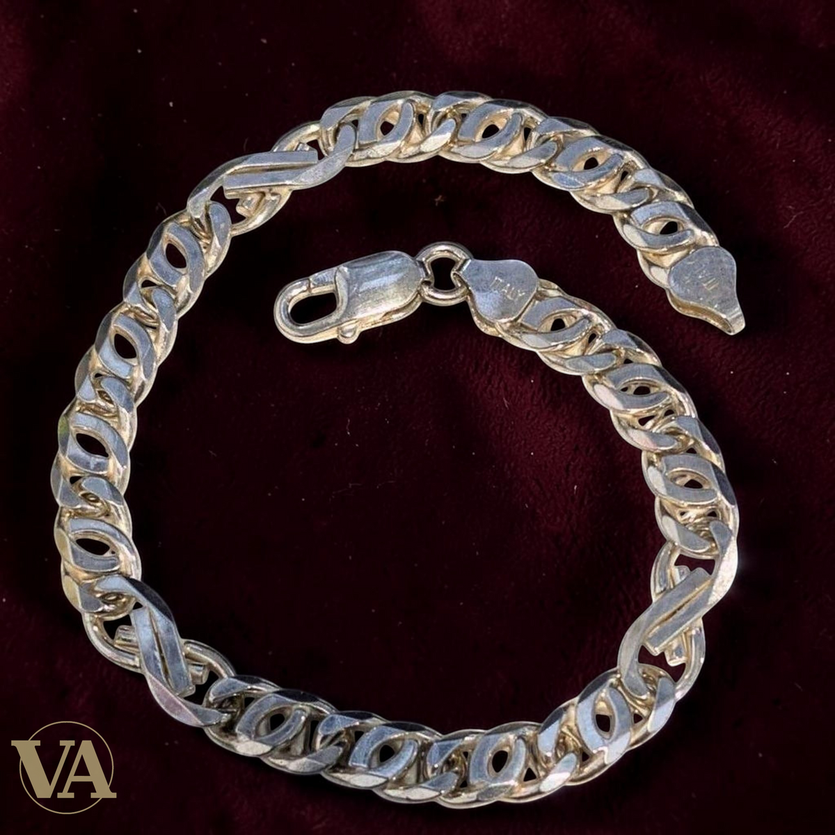 Bracelet Homme Argent 925 Massif – Maille Marine 24cm