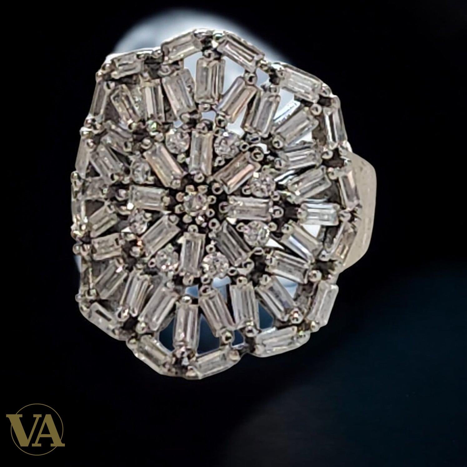 Bague Femme Argent 925 Pavée de Zirconiums – Design Joaillerie Étincelant