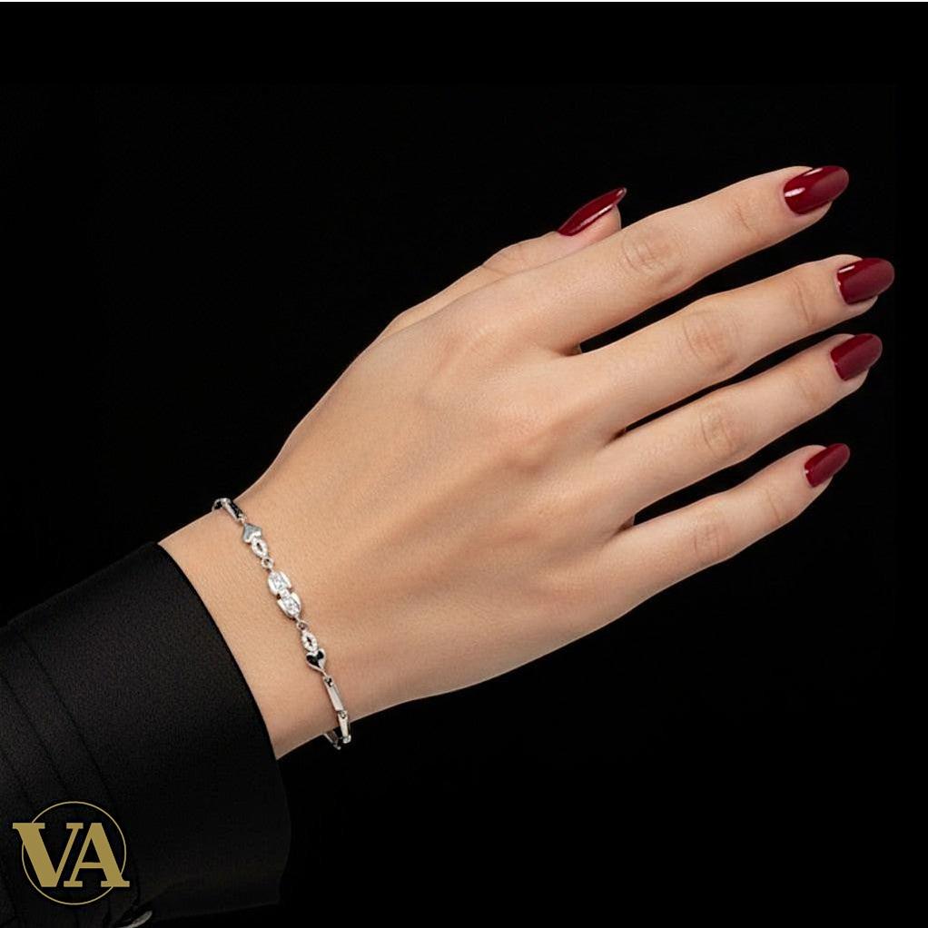 Bracelet Femme Argent 925 – Maillons et Motifs Sertis
