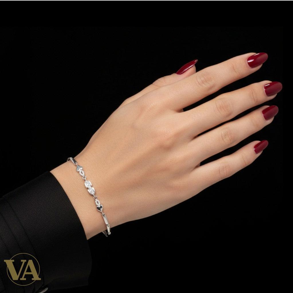 Bracelet Femme Argent 925 – Maillons et Motifs Sertis