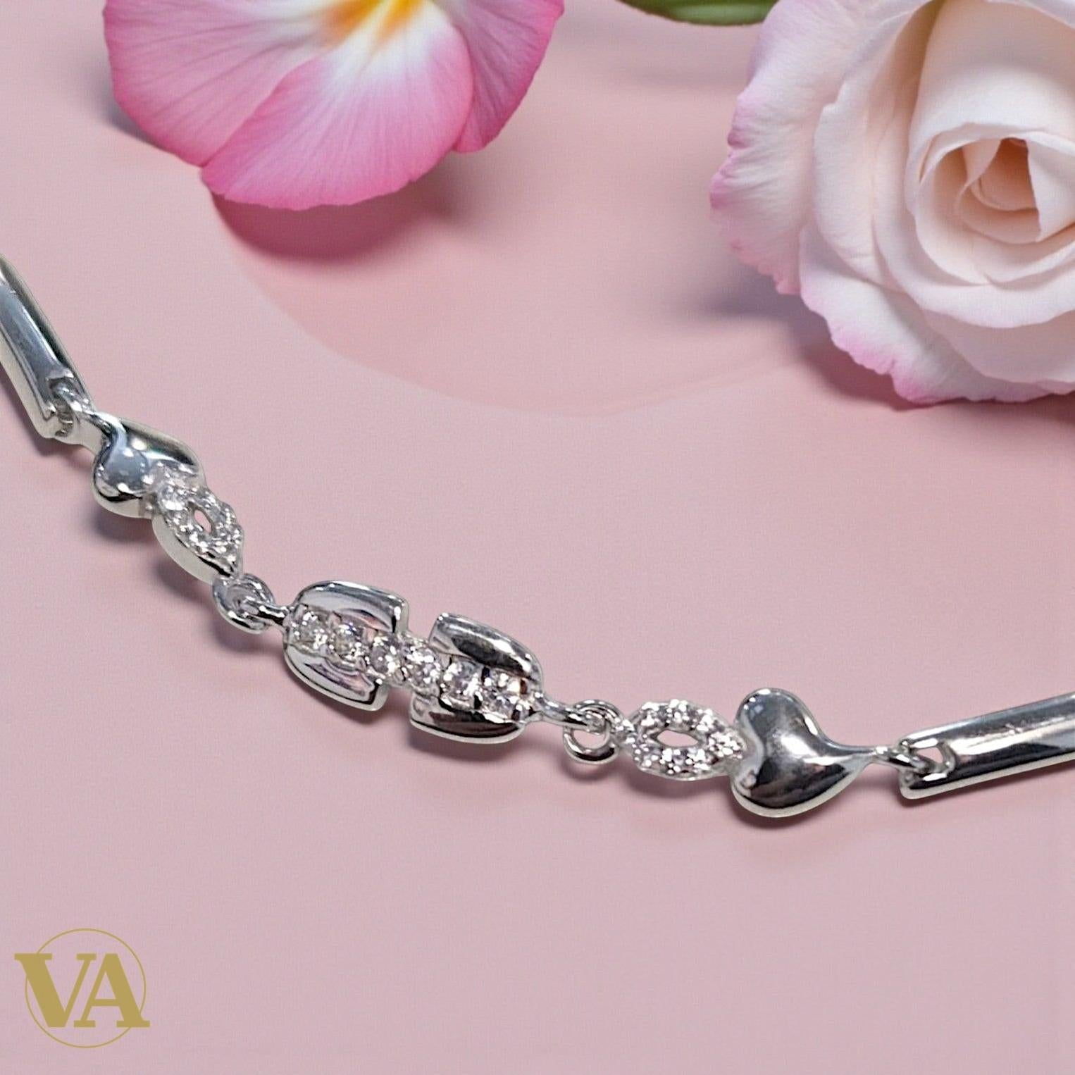 Bracelet Femme Argent 925 – Maillons et Motifs Sertis