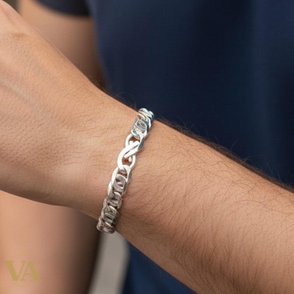 Bracelet Homme Argent 925 Massif – Maille Marine 24cm
