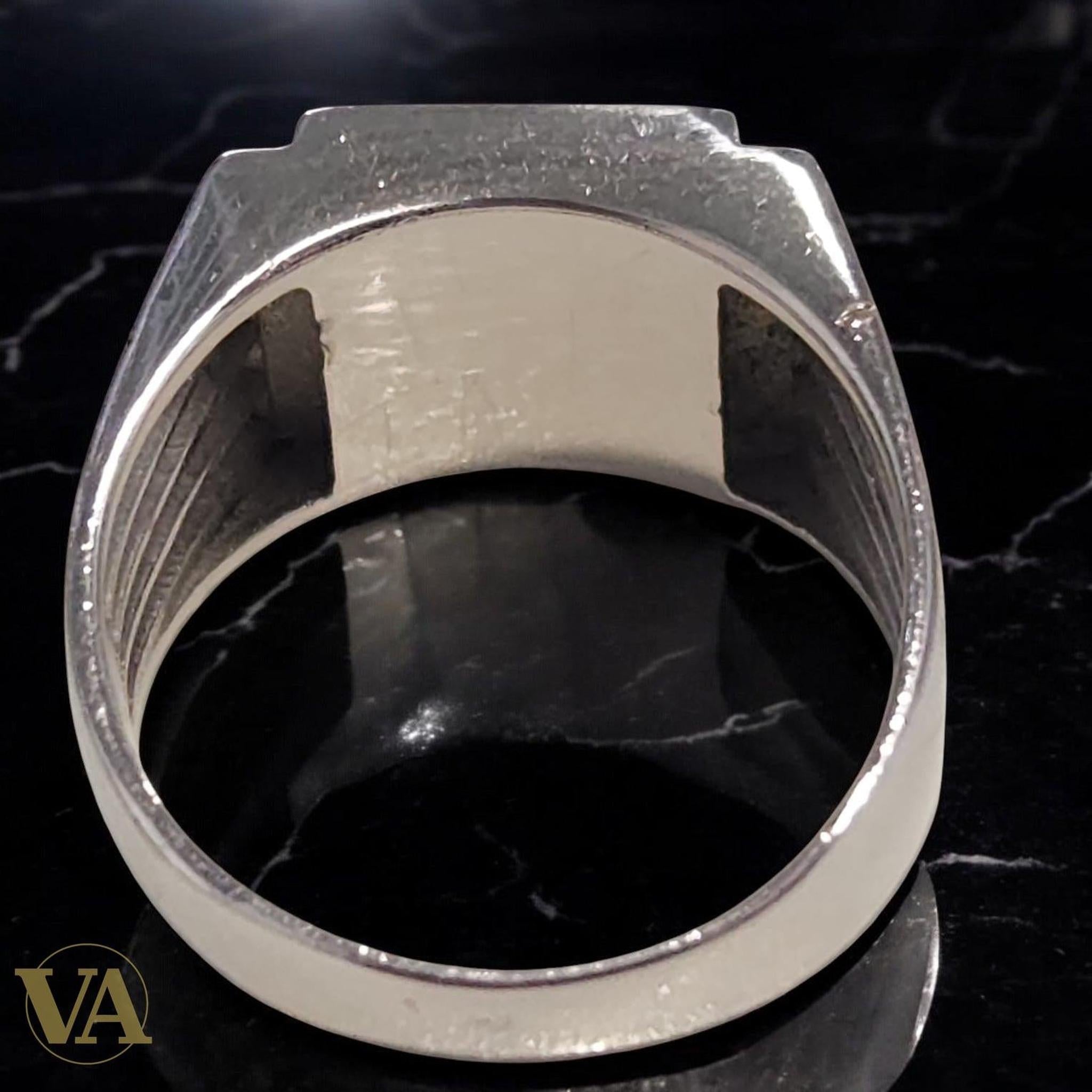 Bague Homme Argent 925 Nacre Grise – Style Moderne & Raffiné - Argent 925 - Vindicta