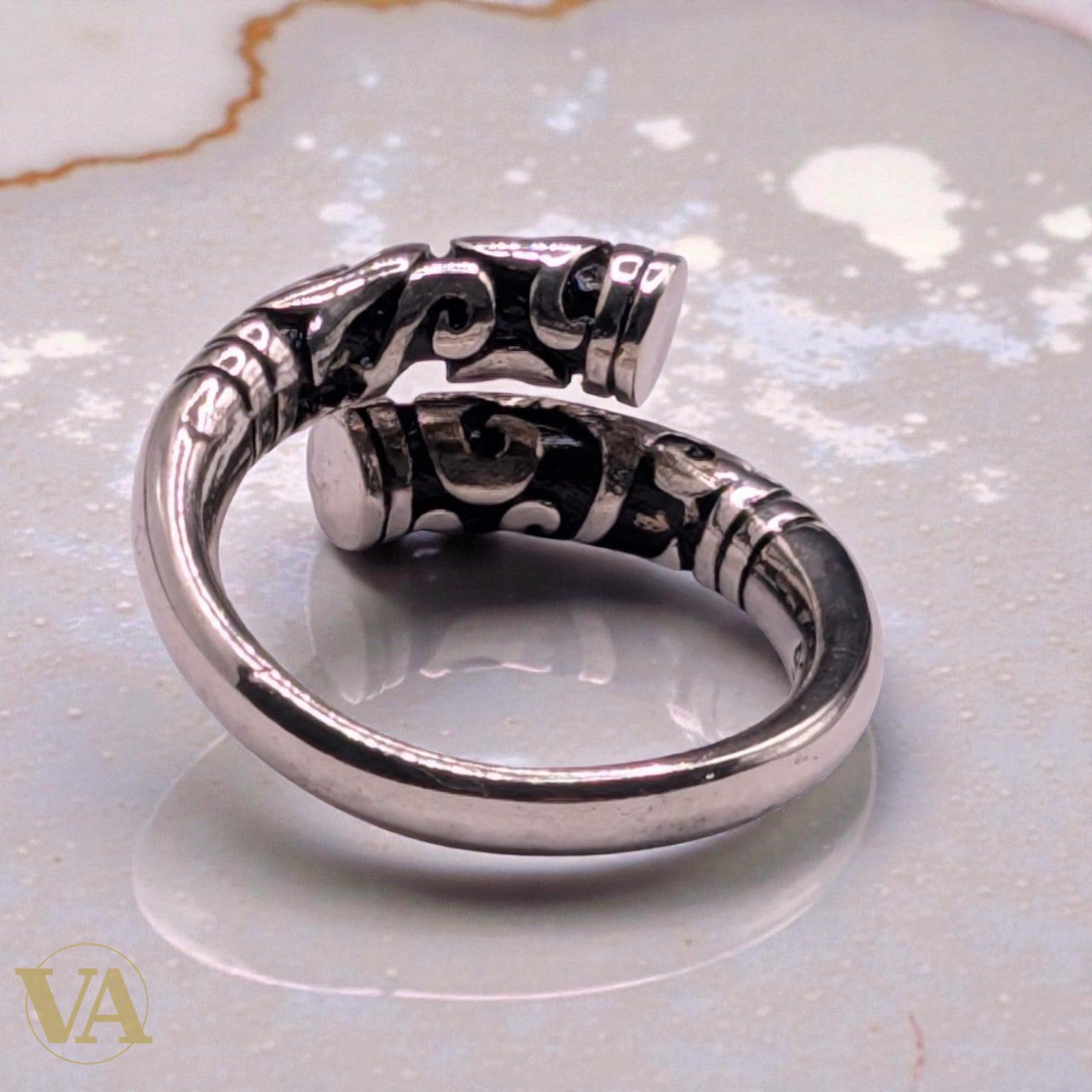 Bague Femme Argent 925 Spirales Ajourées - Design Volutes