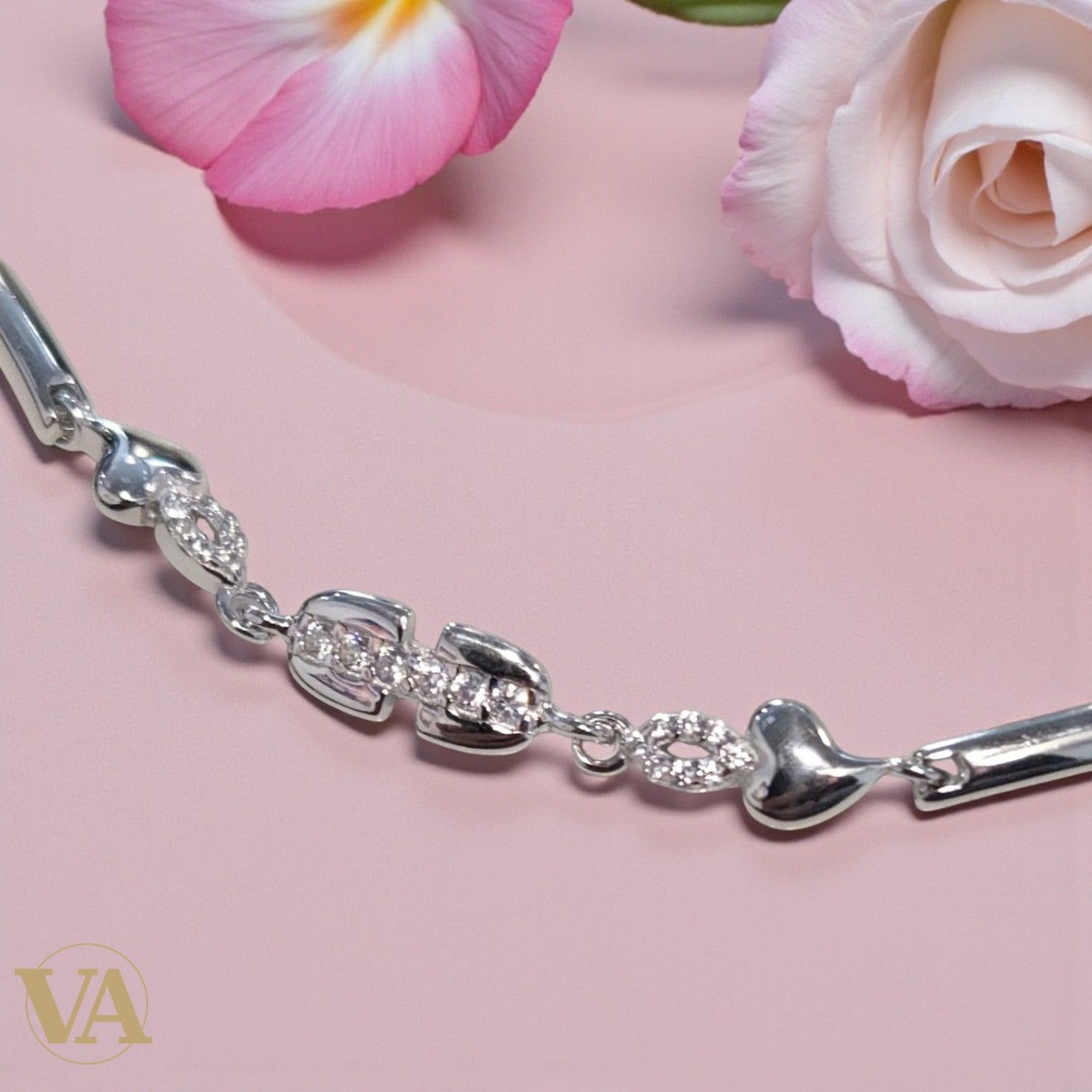 Bracelet Femme Argent 925 – Maillons et Motifs Sertis