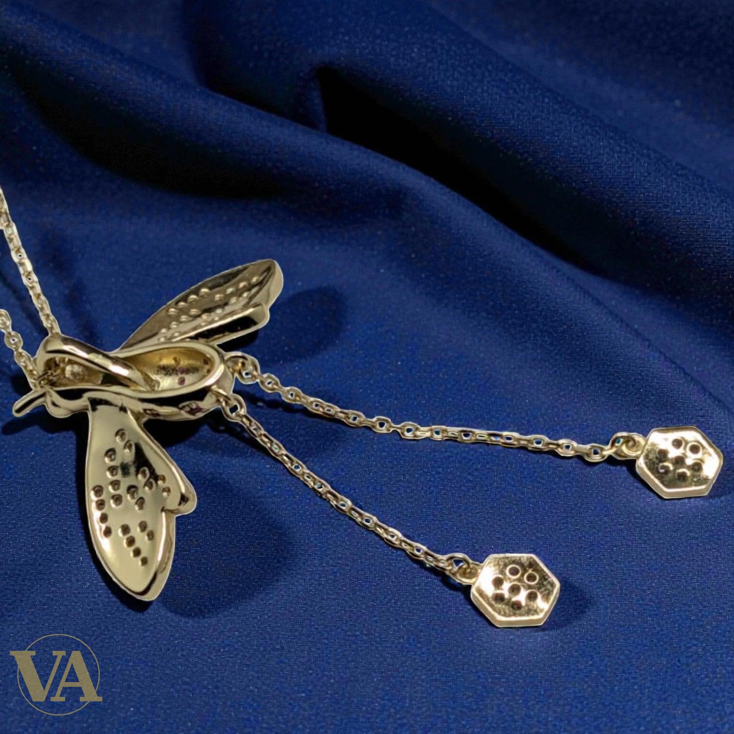 Collier Femme Abeille Vermeil — Pendentif Argent Plaqué Or 18K-Vindicta : Bijoux Argent 925 Massif, Luxe et Héritage