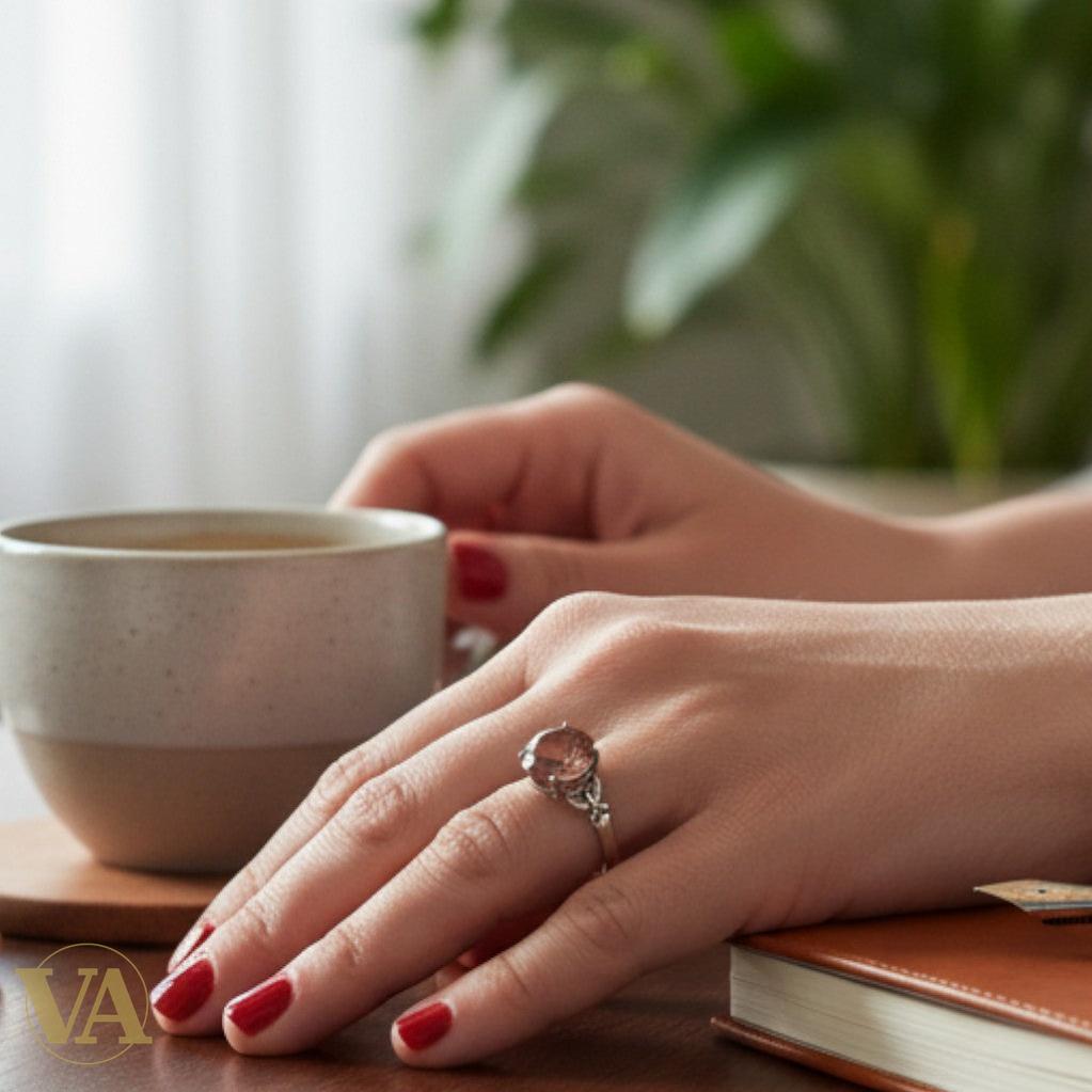 Bague Femme Argent 925 – Sultanite Ovale Facettée
