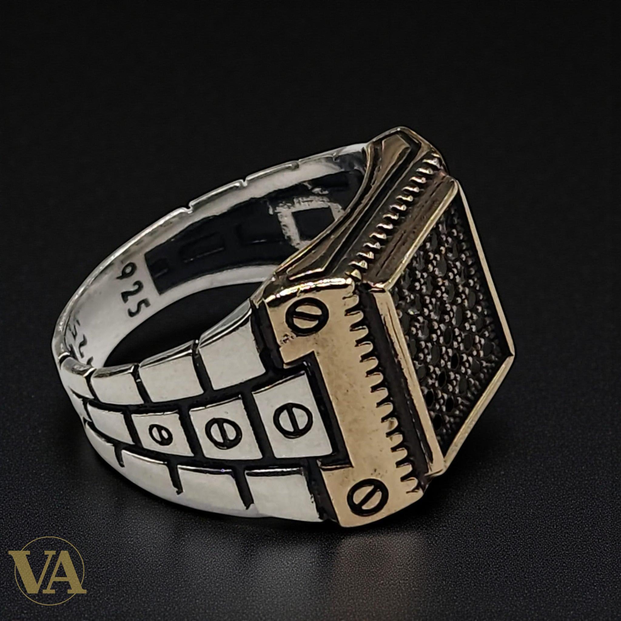 Bague Homme Argent 925 – Sertie d’Oxyde de Zirconium - Argent 925 - Vindicta