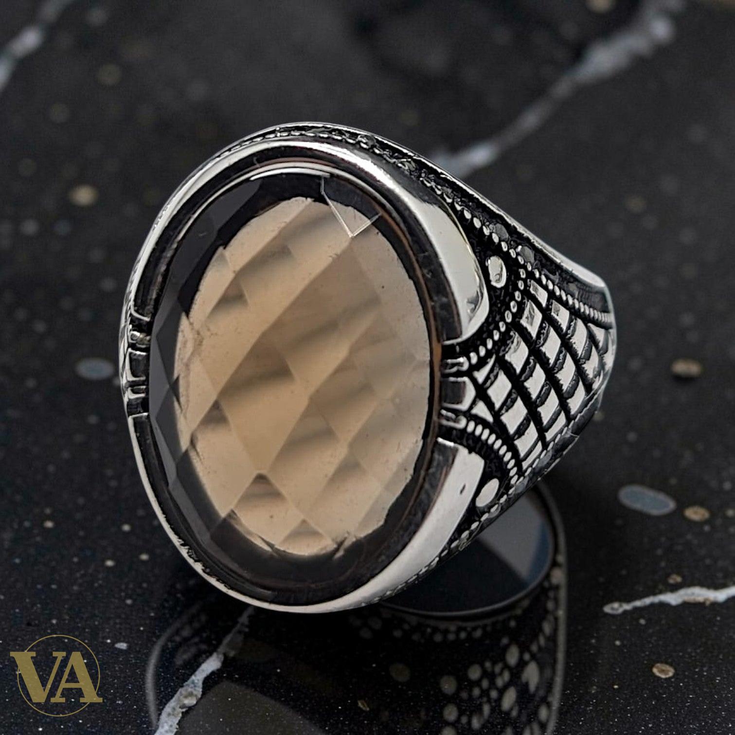 Chevalière Homme Argent 925 Pierre Sultanite