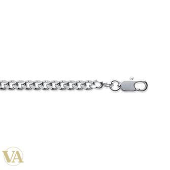 Chaîne Homme Argent 925 – Gourmette Diamantée 3,5 mm - Argent 925 - Vindicta