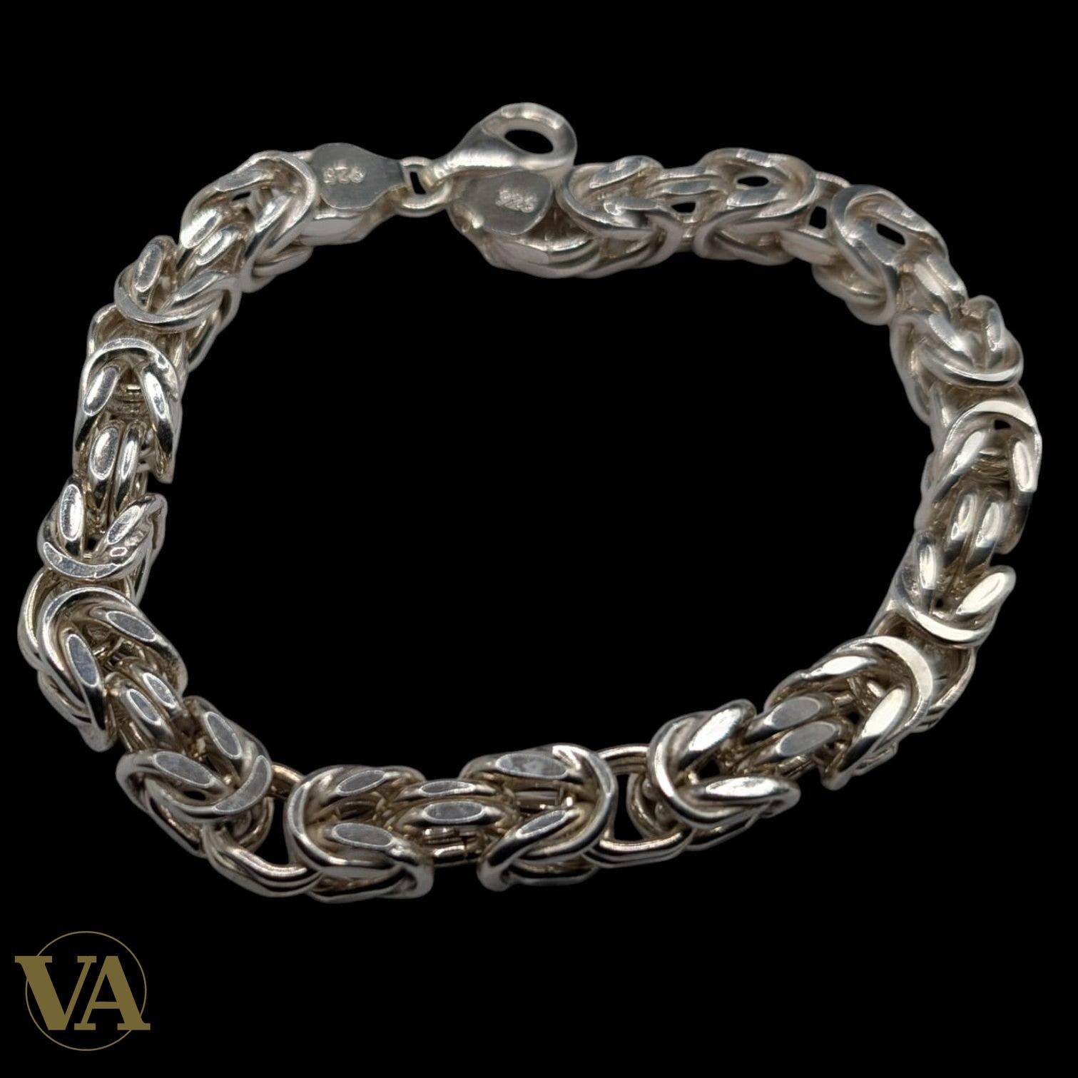Bracelet Homme Argent 925 – Maille Tressée Large 8 mm