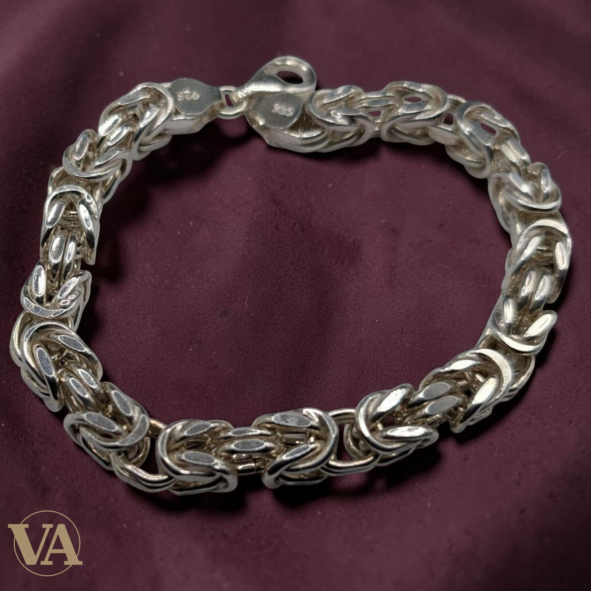 Bracelet Homme Argent 925 – Maille Tressée Large 8 mm