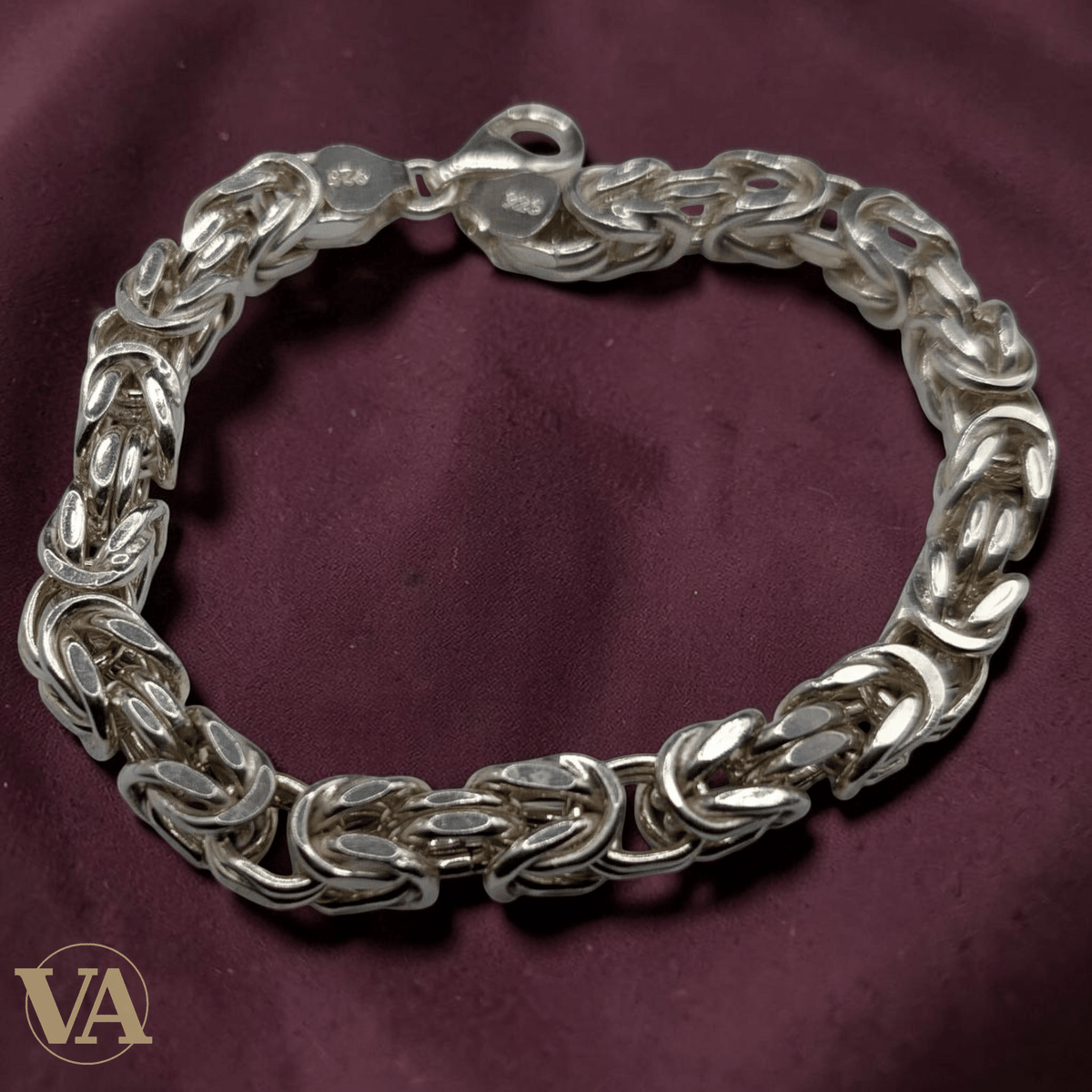 Bracelet Homme Argent 925 – Maille Tressée Large 8 mm - Argent 925 - Vindicta