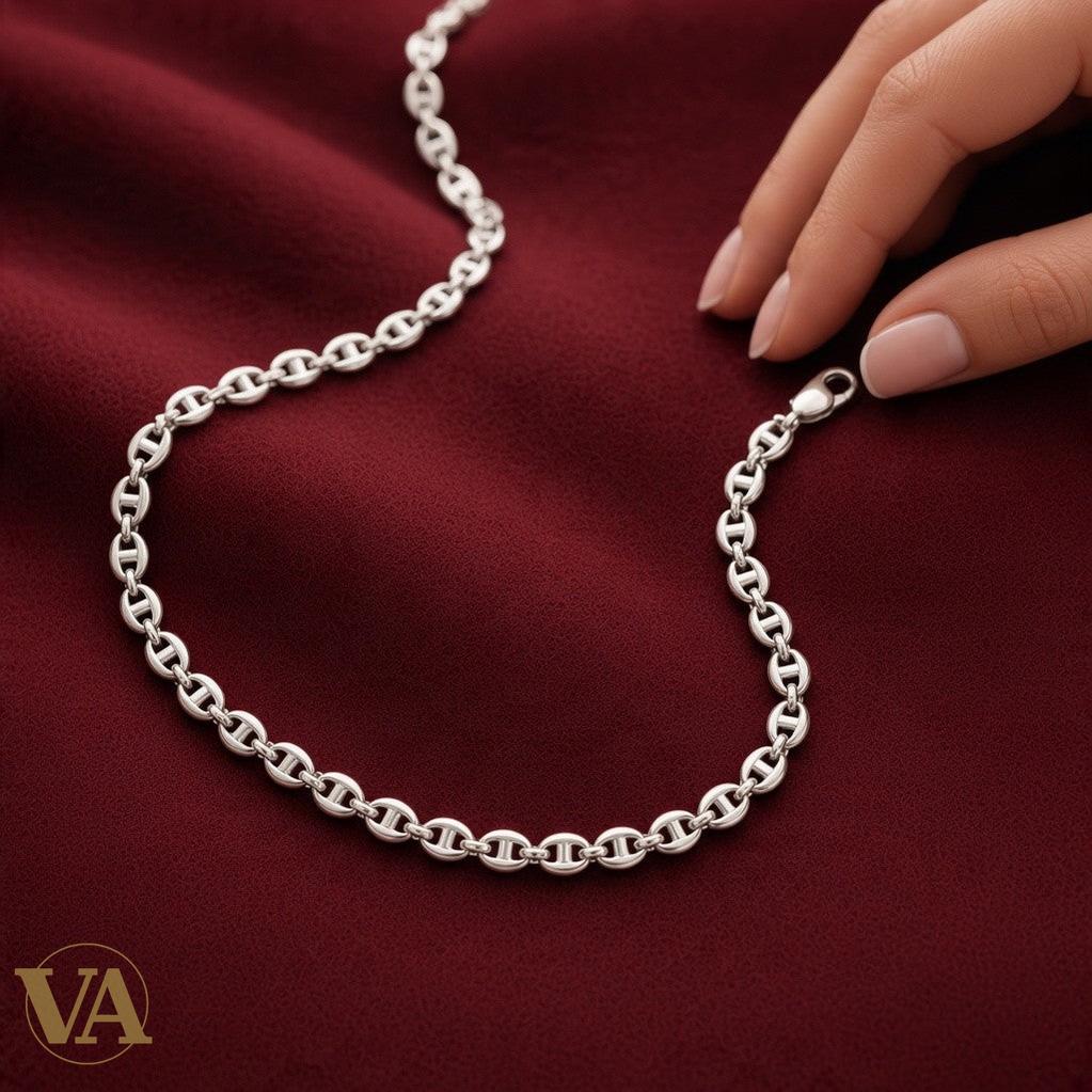 Chaîne Homme Argent 925 – Maille Grain de Café 4 mm - Argent 925 - Vindicta