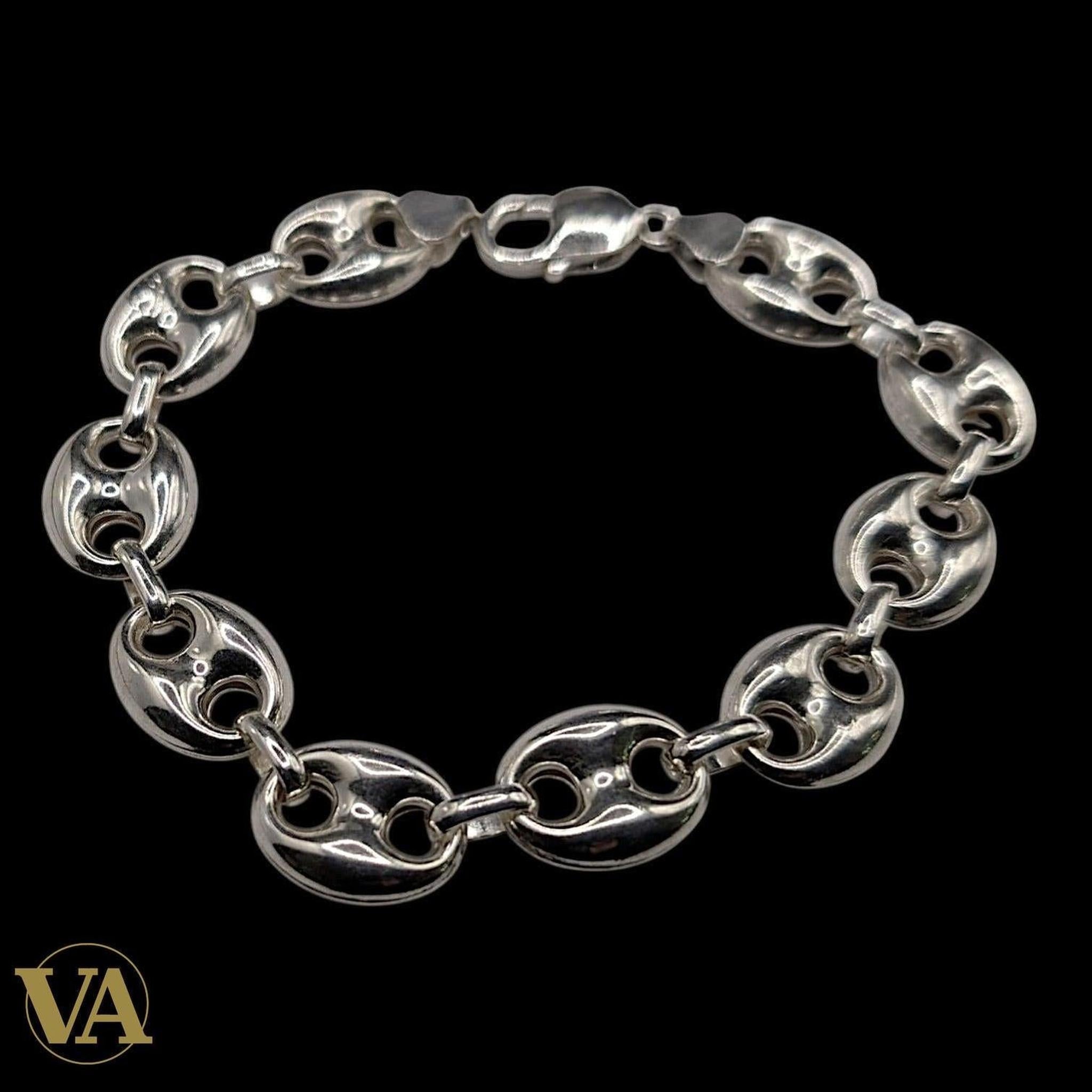 Bracelet Homme Argent 925 – Maille Large 14 mm - Argent 925 - Vindicta