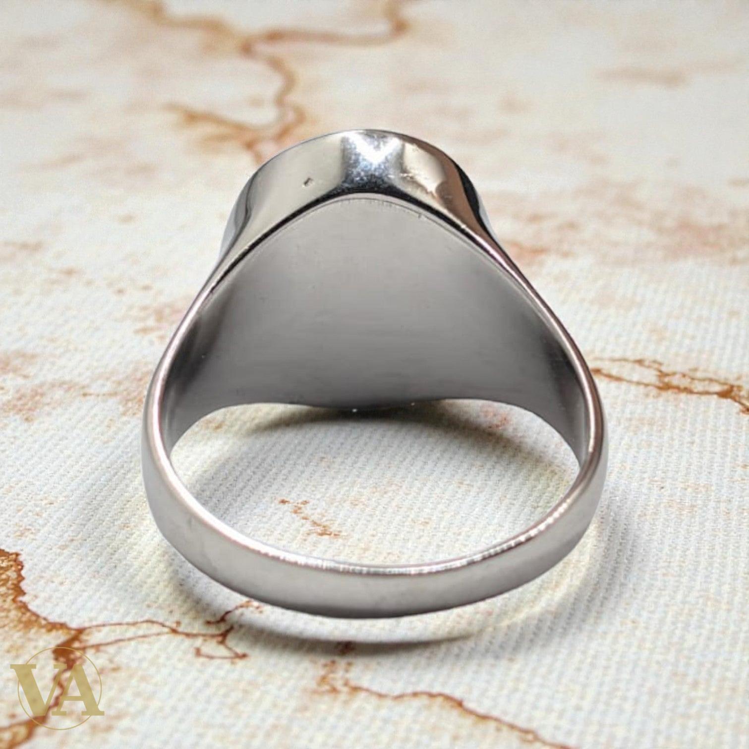 Bague homme argent 925 – Nacre Irisée & Anneau Minimaliste | Bijoux Vindicta