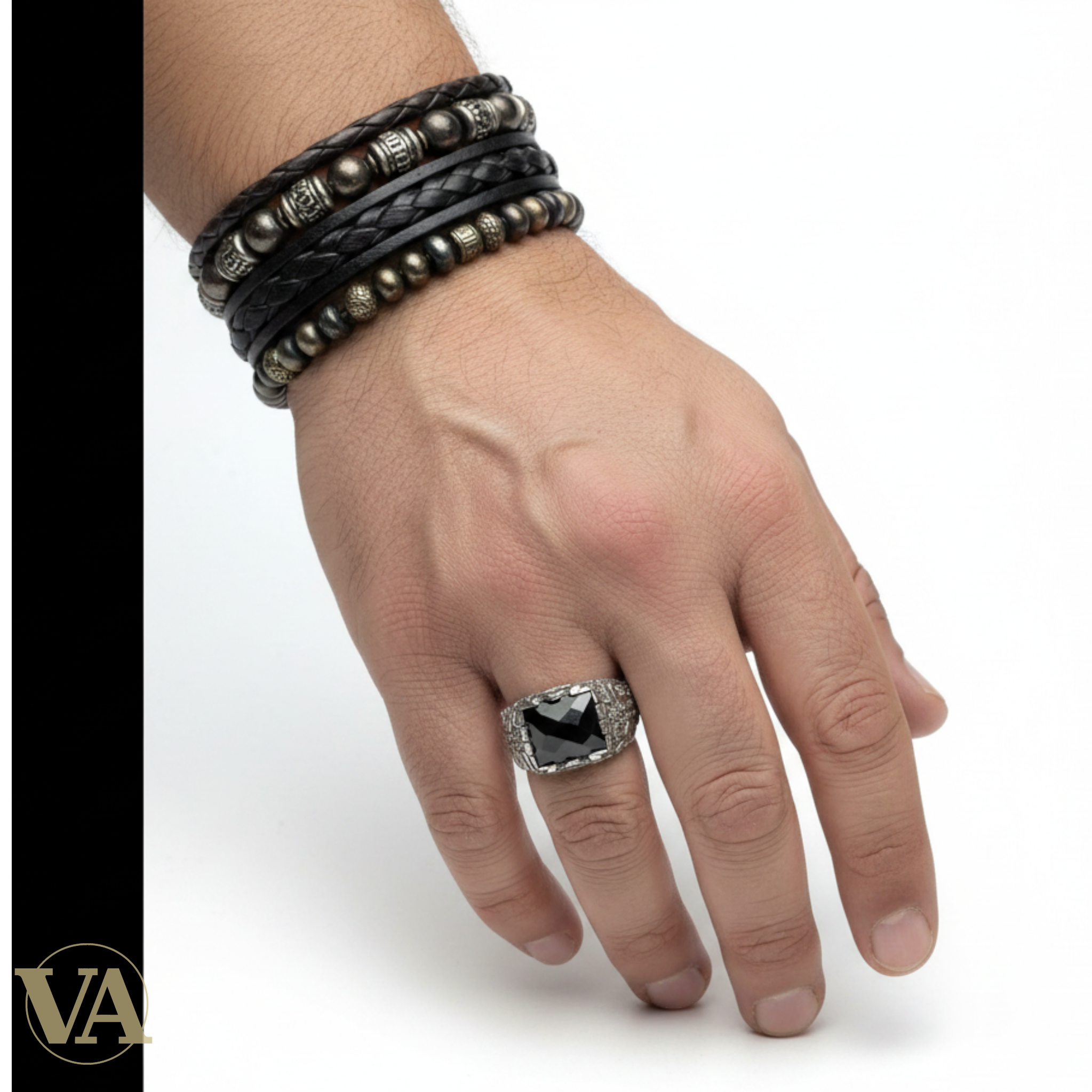 Chevalière Homme Argent 925 Onyx Noir Griffes Aigle Marcassite-Vindicta : Bijoux Argent 925 Massif, Luxe et Héritage