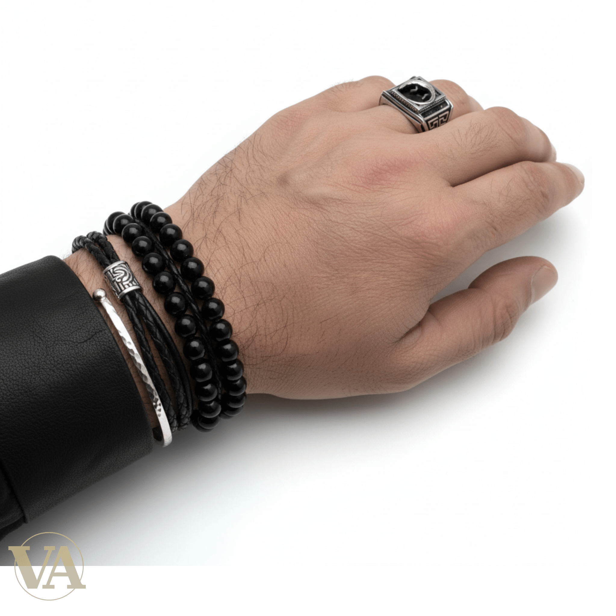 Chevalière Homme Argent 925 Aventurine Verte Crocodile Relief Motif Grec-Vindicta : Bijoux Argent 925 Massif, Luxe et Héritage
