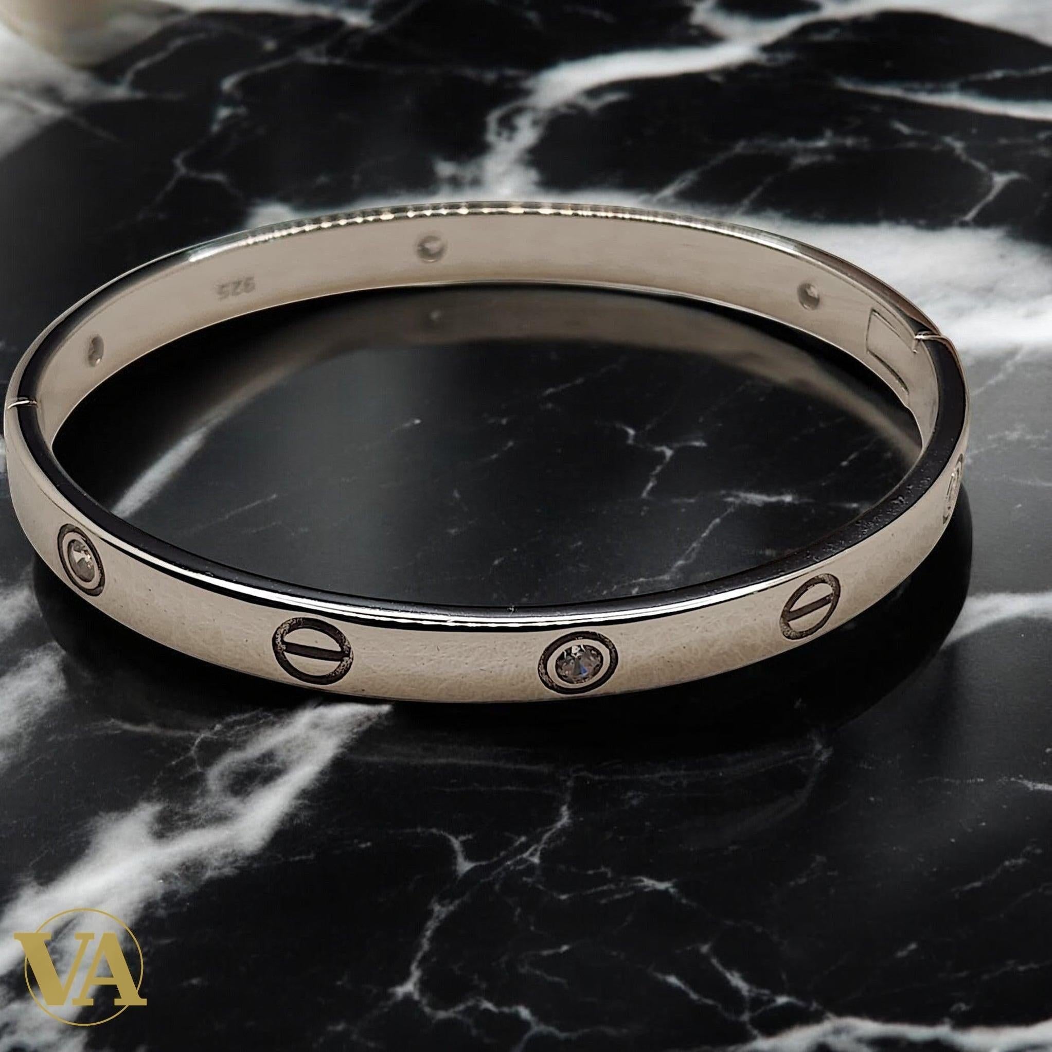 Bracelet Jonc Femme Argent 925 – Design Contemporain à Vis et Oxydes | Bijoux Vindicta