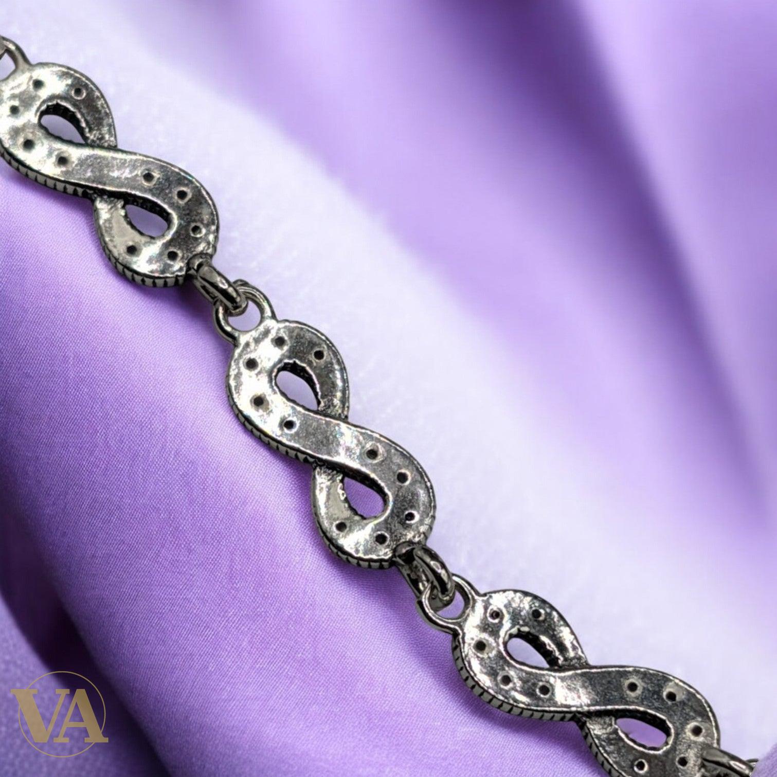 Bracelet Femme Argent 925 Infini Marcassite