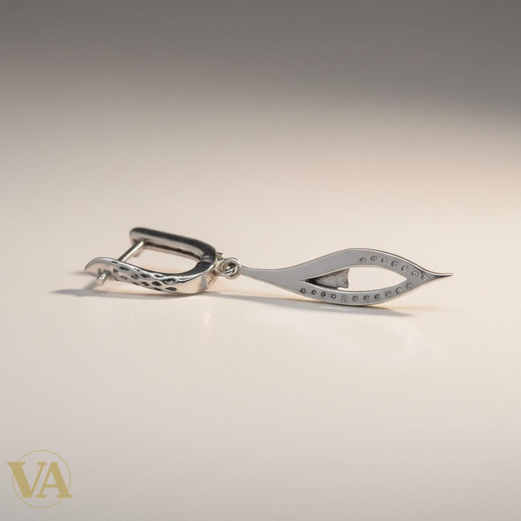 Boucles d'Oreilles Femme Pendantes Argent 925 – Créoles & Goutte Zirconium | Bijoux Vindicta