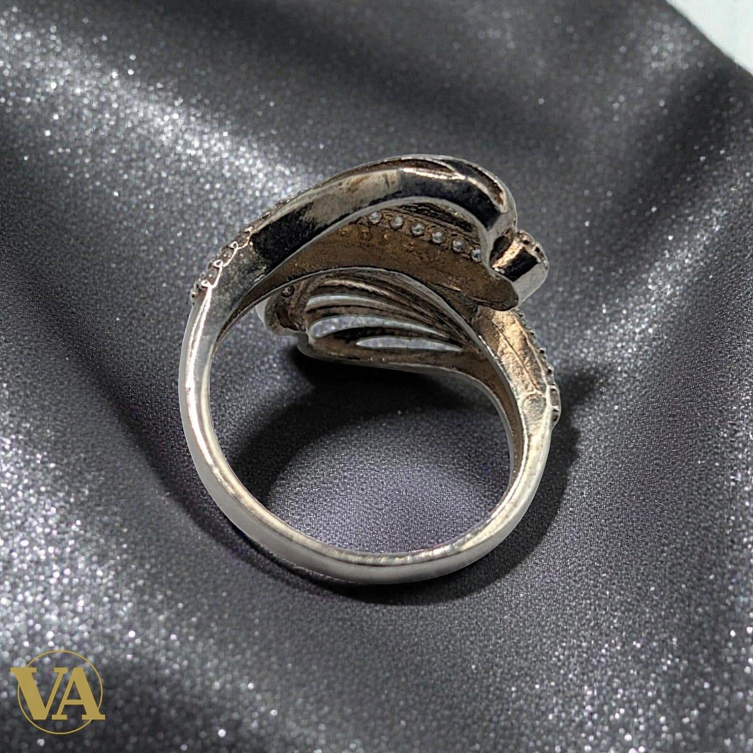 Bague femme Argent 925 Massif Zirconium Design Enroulé | Bijoux Vindicta