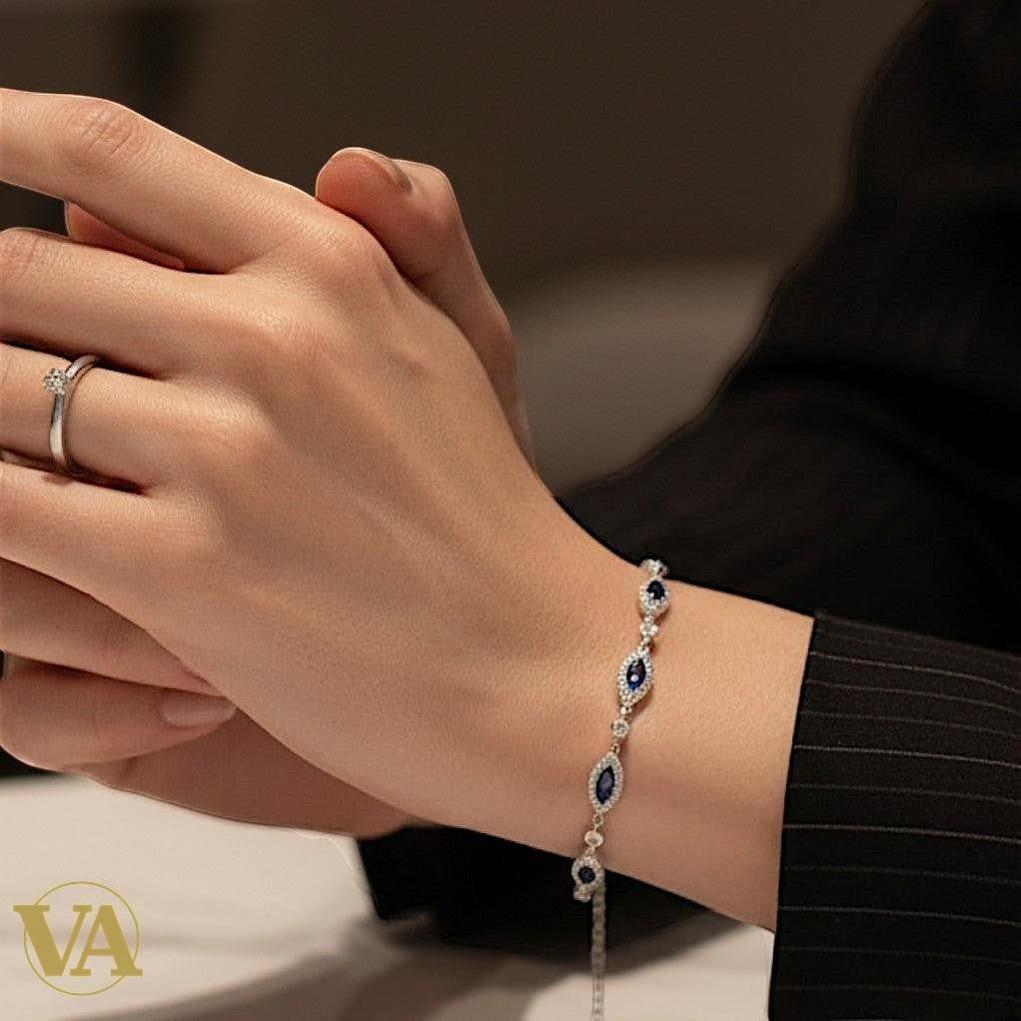 Bracelet Femme Argent 925 Améthyste Naturelle Vintage | Bijoux Vindicta