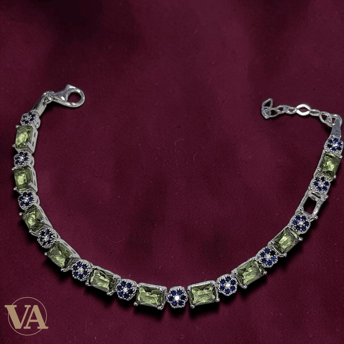 Bracelet Femme Argent 925 Sultanite Reflets Changeants Vintage - Argent 925 - Vindicta