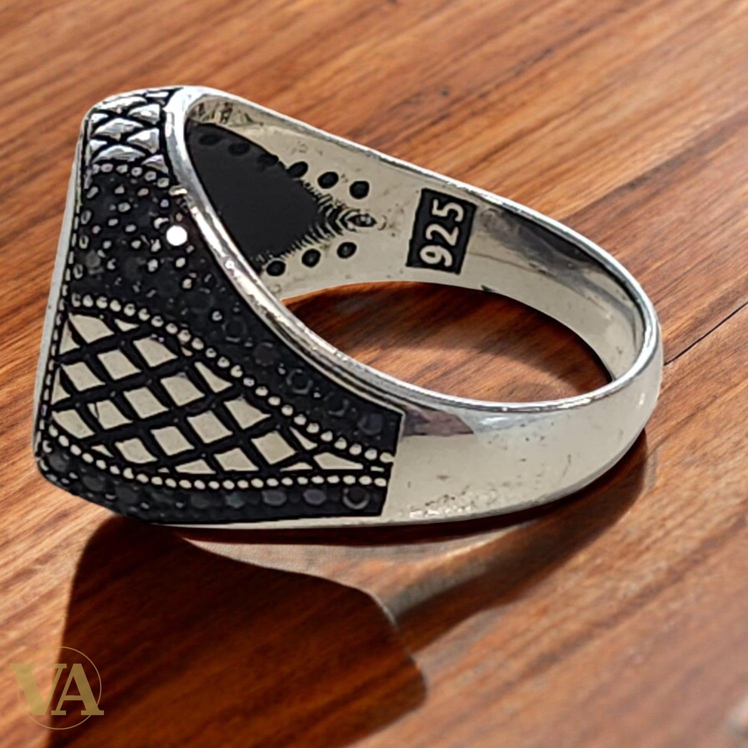 Bague Homme Argent 925 Onyx Noire – Élégance & Force