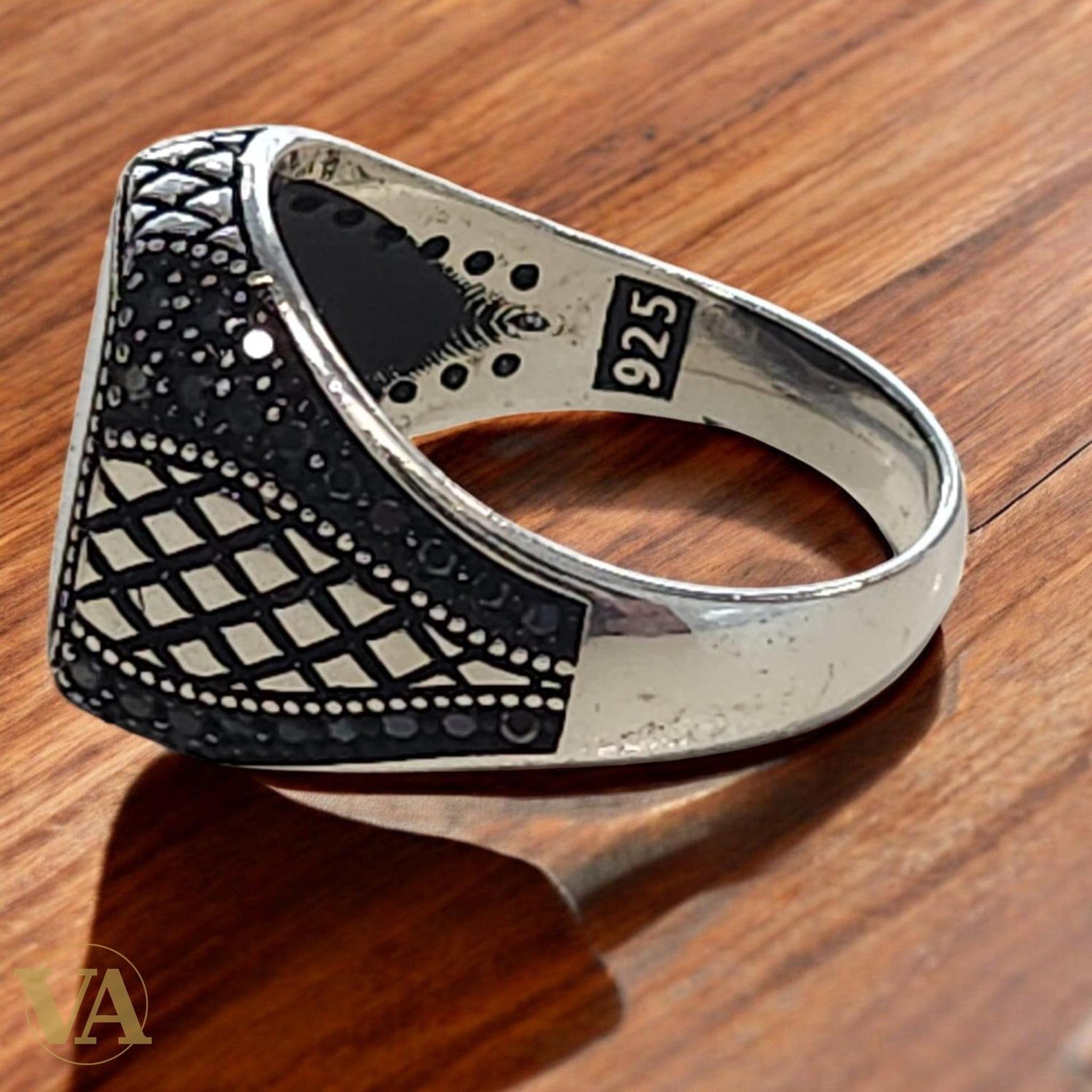 Bague Homme Argent 925 Onyx Noire – Élégance & Force | Bijoux Vindicta
