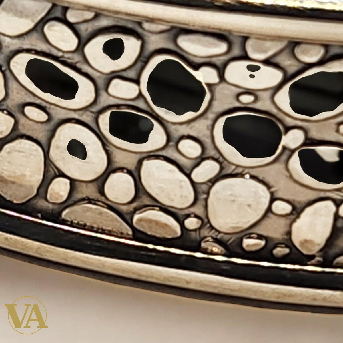 Bracelet Jonc Femme Argent 925 – Motif Galet Texturé - Argent 925 - Vindicta