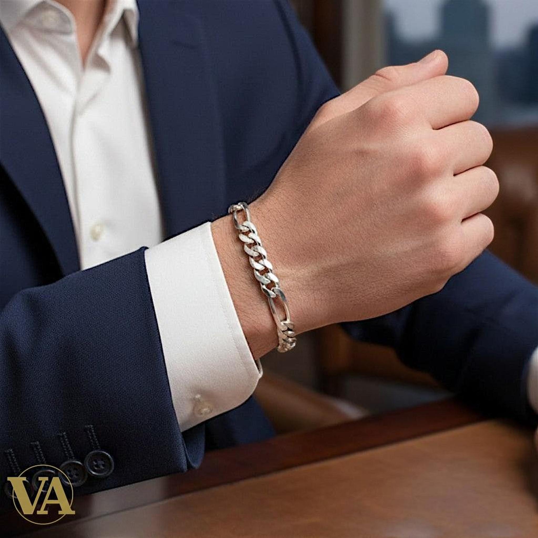 Bracelet Homme Argent 925 Maille Plate | Bijoux Vindicta
